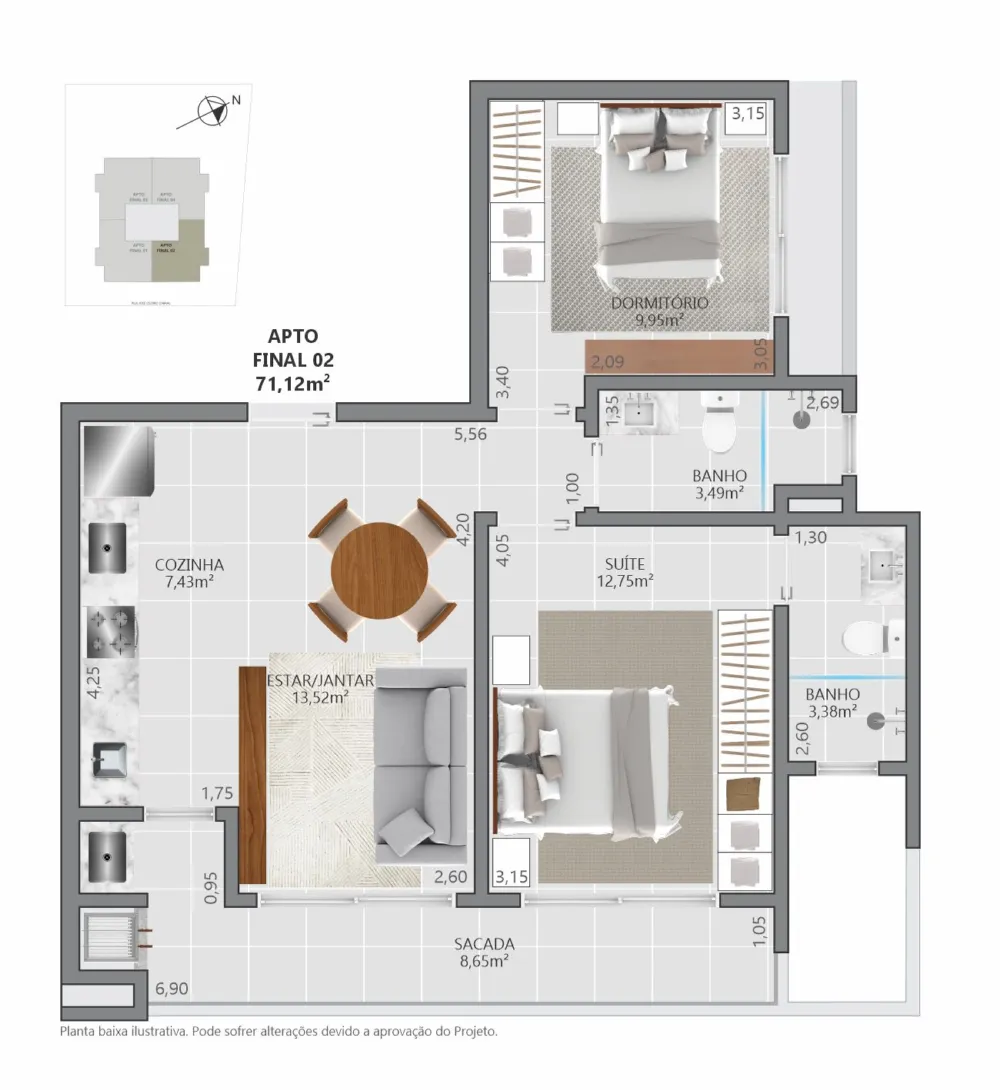 Apartamento para venda no bairro Centro em Torres